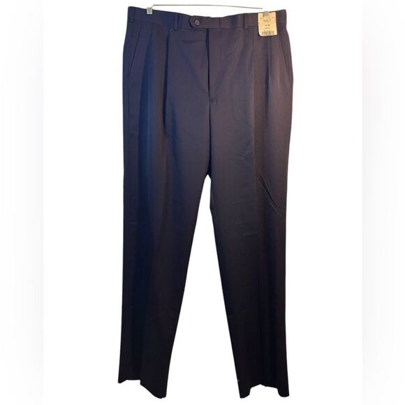 BURBERRY MENS DRESS PANTS 40 LONG BLUE NEW capsule business slacks VTG DEADSTOCK - Picture 4 of 16